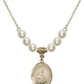 Our Lady of the Railroad Crystal Necklace | 3/4 inch | 6mm Beads   14kt Gold Filled