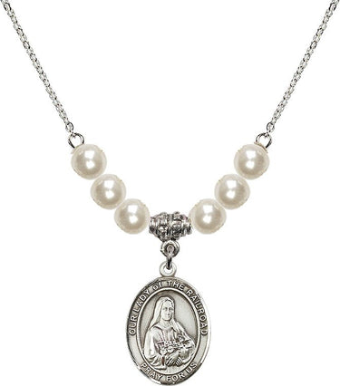 Collar de cristal Nuestra Señora del Ferrocarril | 1.9 cm | Cuentas de 6 mm | N31-8247