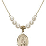 Saint Alice Crystal Necklace | 3/4 inch | 6mm Beads   14kt Gold Filled