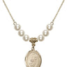 Blessed Trinity Crystal Necklace | 3/4 inch | 6mm Beads   14kt Gold Filled