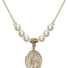 Saint Isabella of Portugal Crystal Necklace | 3/4 inch | 6mm Beads   14kt Gold Filled