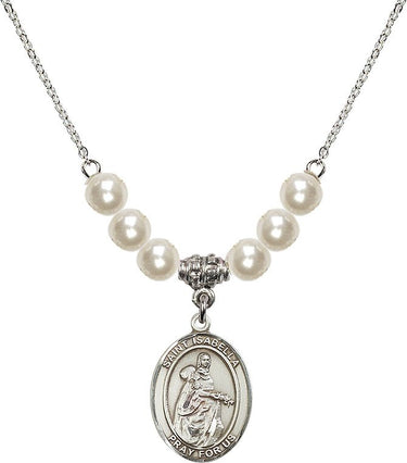 Collar de cristal de Santa Isabel de Portugal | 1,9 cm | Cuentas de 6 mm | N31-8250