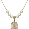 Saint Rachel Crystal Necklace | 3/4 inch | 6mm Beads   14kt Gold Filled