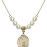 Saint Rebecca Crystal Necklace | 3/4 inch | 6mm Beads   14kt Gold Filled
