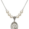 Saint Victoria Crystal Necklace | 3/4 inch | 6mm Beads   Sterling Silver