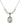 Saint Victoria Crystal Necklace | 3/4 inch | 6mm Beads   Sterling Silver