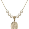 Saint Aaron Crystal Necklace | 3/4 inch | 6mm Beads   14kt Gold Filled