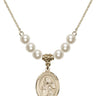 Saint Isaiah Crystal Necklace | 3/4 inch | 6mm Beads   14kt Gold Filled