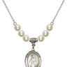 Saint Hildegard von Bingen Crystal Necklace | 3/4 inch | 6mm Beads   Sterling Silver