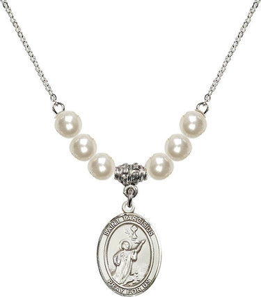 Collar de cristal de San Tarcisio | 1,9 cm | Cuentas de 6 mm | N31-8261