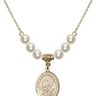 Saint Bernard of Montjoux Crystal Necklace | 3/4 inch | 6mm Beads   14kt Gold Filled