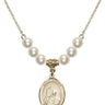 Saint Bruno Crystal Necklace | 3/4 inch | 6mm Beads   14kt Gold Filled