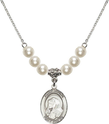 Collar de cristal de San Bruno | 1.9 cm | Cuentas de 6 mm | N31-8270