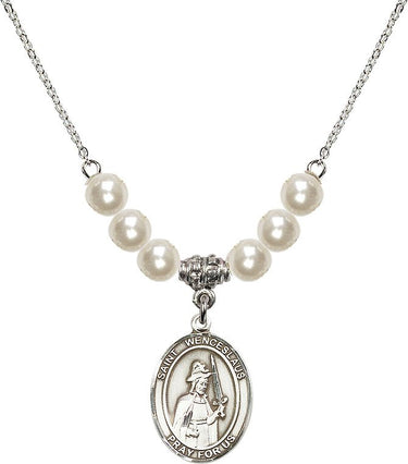 Saint Wenceslaus Crystal Necklace | 3/4 inch | 6mm Beads | N31-8273