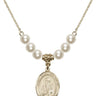 Saint Basil the Great Crystal Necklace | 3/4 inch | 6mm Beads   14kt Gold Filled