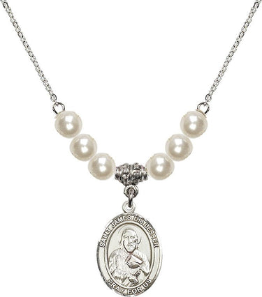 Collar de cristal de Santiago el Menor | 1.9 cm | Cuentas de 6 mm | N31-8277