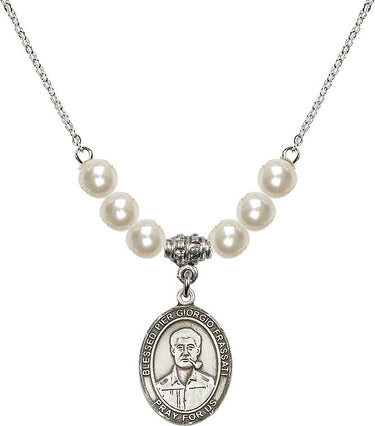 Collar de cristal del Beato Pier Giorgio Frassati | 1,9 cm | Cuentas de 6 mm | N31-8278