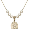 Saint Deborah Crystal Necklace | 3/4 inch | 6mm Beads   14kt Gold Filled