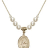 Our Lady of Good Counsel Crystal Necklace | 3/4 inch | 6mm Beads   14kt Gold Filled