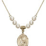 Mater Dolorosa Crystal Necklace | 3/4 inch | 6mm Beads   14kt Gold Filled