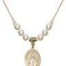 Our Lady of Consolation Crystal Necklace | 3/4 inch | 6mm Beads   14kt Gold Filled