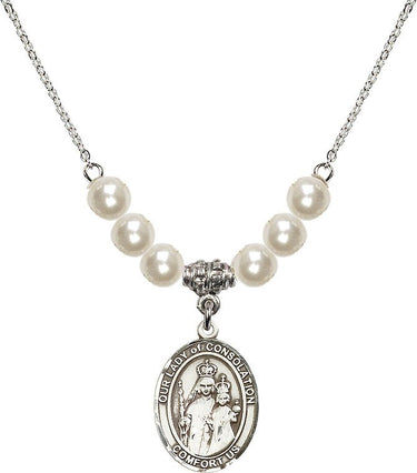 Collar de cristal Nuestra Señora de la Consolación | 1,9 cm | Cuentas de 6 mm | N31-8292
