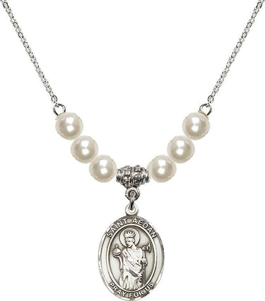 Saint Aedan of Ferns Crystal Necklace | 3/4 inch | 6mm Beads | N31-8293