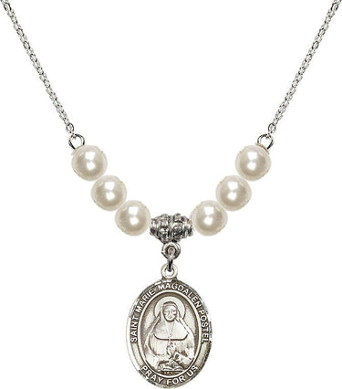 Saint Marie Magdalen Postel Crystal Necklace | 3/4 inch | 6mm Beads | N31-8294
