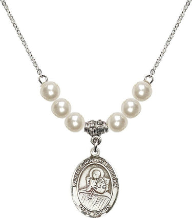 Saint Lidwina of Schiedam Crystal Necklace | 3/4 inch | 6mm Beads | N31-8297