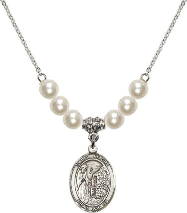 Saint Fiacre Crystal Necklace | 3/4 inch | 6mm Beads | N31-8298