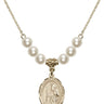 Saint Joseph of Arimathea Crystal Necklace | 3/4 inch | 6mm Beads   14kt Gold Filled