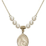 Saint Margaret of Cortona Crystal Necklace | 3/4 inch | 6mm Beads   14kt Gold Filled