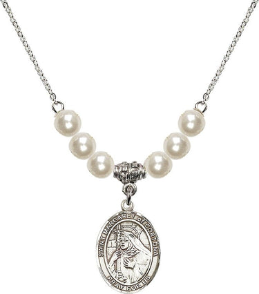 Saint Margaret of Cortona Crystal Necklace | 3/4 inch | 6mm Beads | N31-8301