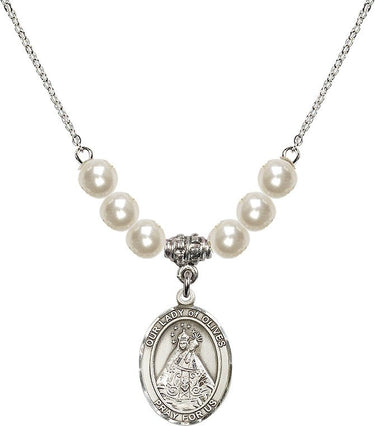 Collar de Cristal de Nuestra Señora de Olivos | 1,9 cm | Cuentas de 6 mm | N31-8303