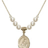 Saint Thomas of Villanova Crystal Necklace | 3/4 inch | 6mm Beads   14kt Gold Filled
