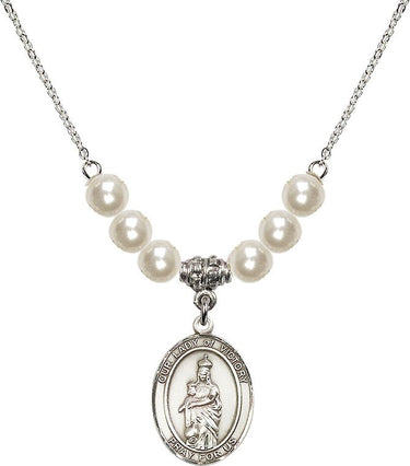 Collar de cristal Nuestra Señora de la Victoria | 1,9 cm | Cuentas de 6 mm | N31-8306