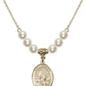 Saint Rosalia Crystal Necklace | 3/4 inch | 6mm Beads   14kt Gold Filled