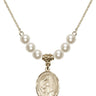 Saint Elizabeth of the Visitation Crystal Necklace | 3/4 inch   14kt Gold Filled