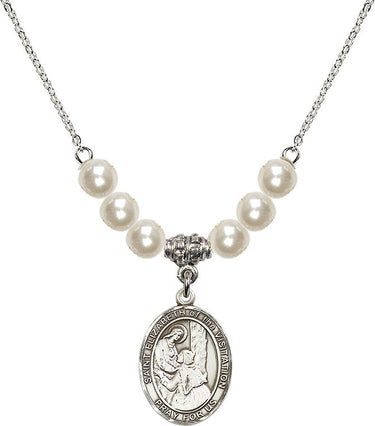 Saint Elizabeth of the Visitation Crystal Necklace | 3/4 inch | 6mm Beads