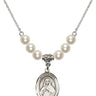 Saint Olivia Crystal Necklace | 3/4 inch | 6mm Beads   Sterling Silver