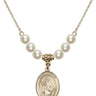 Saint Amelia Crystal Necklace | 3/4 inch | 6mm Beads   14kt Gold Filled