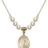 Saint Zoe of Rome Crystal Necklace | 3/4 inch | 6mm Beads   14kt Gold Filled
