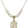 Saint Malachy O'More Crystal Necklace | 3/4 inch | 6mm Beads   14kt Gold Filled