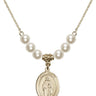 Saint Odilia Crystal Necklace | 3/4 inch | 6mm Beads   14kt Gold Filled