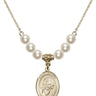 Saint Gianna Beretta Molla Crystal Necklace | 3/4 inch | 6mm Beads   14kt Gold Filled