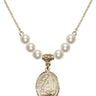 Saint Edburga of Winchester Crystal Necklace | 3/4 inch | 6mm Beads   14kt Gold Filled