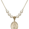 Saint Cornelius Crystal Necklace | 3/4 inch | 6mm Beads   14kt Gold Filled