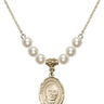 Saint Hannibal Crystal Necklace | 3/4 inch | 6mm Beads   14kt Gold Filled