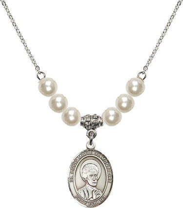 Saint Louis Marie de Montfort Crystal Necklace | 3/4 inch