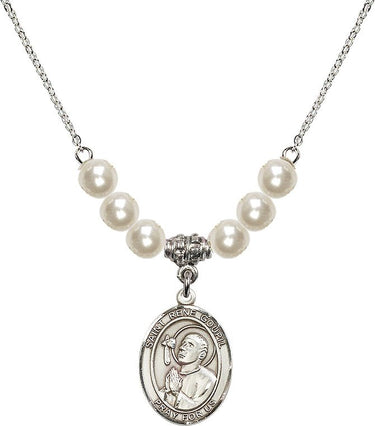 Saint Rene Goupil Crystal Necklace | 3/4 inch | 6mm Beads